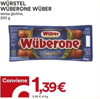 Coop WÜRSTEL WÜBERONE WÜBER senza glutine, 250 g offerta