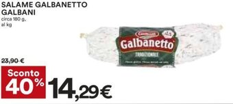 Coop SALAME GALBANETTO GALBANI circa 180 g, offerta