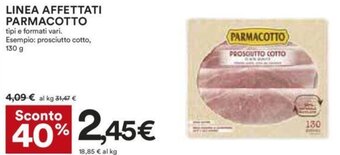 Coop LINEA AFFETTATI PARMACOTTO 130 g offerta