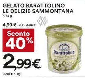 Coop GELATO BARATTOLINO LE DELIZIE SAMMONTANA 500 g offerta