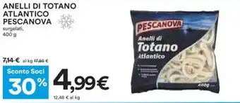 Coop ANELLI DI TOTANO ATLANTICO PESCANOVA 400 g offerta