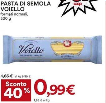 Coop PASTA DI SEMOLA VOIELLO formati normali, 500 g offerta