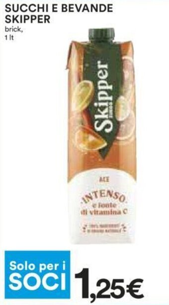 Coop SUCCHI E BEVANDE SKIPPER 1 lt offerta