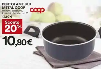 PENTOLAME BLU METAL COOP 2 manici, diametro cm 20