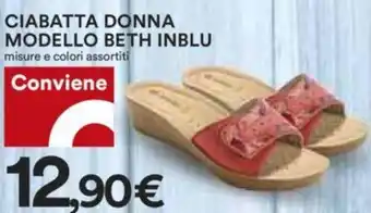 Coop CIABATTA DONNA MODELLO BETH INBLU offerta
