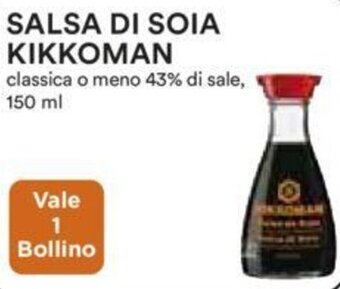 Coop SALSA DI SOIA KIKKOMAN classica o meno 43% di sale, 150 ml offerta