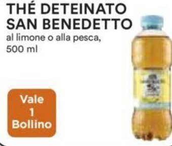 Coop THÉ DETEINATO SAN BENEDETTO al limone o alla pesca, 500 ml offerta