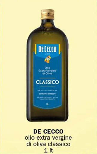 Crai DE CECCO olio extra vergine di oliva classico 1 It offerta