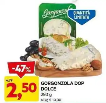 DPiù GORGONZOLA DOP DOLCE 250 g offerta