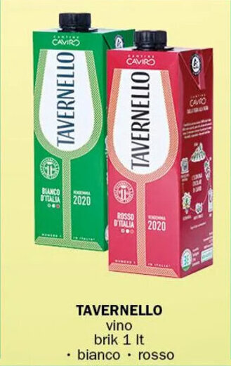 Crai TAVERNELLO vino brik 1 It offerta