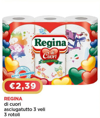 Crai REGINA di cuori asciugatutto 3 veli 3 rotoli offerta