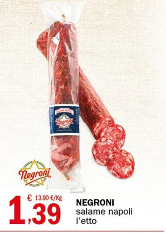 Crai NEGRONI salame napoli offerta