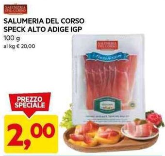 DPiù SALUMERIA DEL CORSO SPECK ALTO ADIGE IGP 100 g offerta