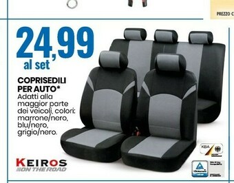 Eurospin Keiros Coprisedili Per Auto offerta