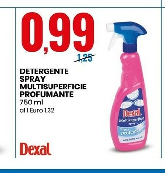 Eurospin Dexal Detergente Spray Multisuperfice Profumante offerta
