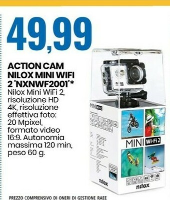 Nilox Action Cam Mini Wifi NXNWF2001