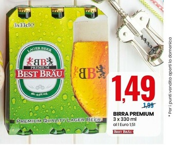 Eurospin Best Brau Birra Premium offerta