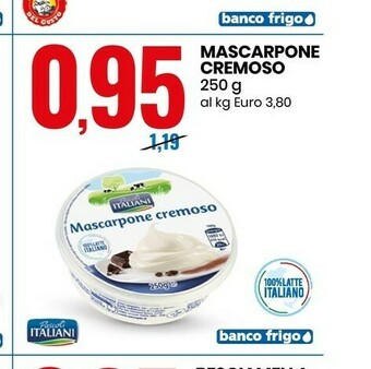 Eurospin Pascoli Italiani Mascarpone Cremoso 250 G offerta