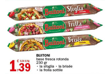 Crai BUITONI base fresca rotonda 230 gr offerta