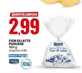 Eurospin Pascoli Italiani Fior Di Latte Pugliese offerta