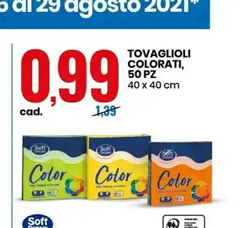 Eurospin Soft Dream Tovaglioli Color offerta