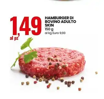 Eurospin Hamburger Bovino Skin offerta