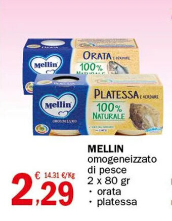 Crai MELLIN omogeneizzato di pesce 2 x 80 gr offerta