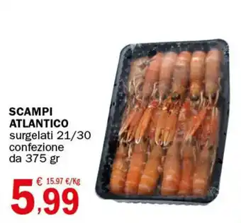Crai SCAMPI ATLANTICO surgelati 21/30 confezione da 375 gr offerta