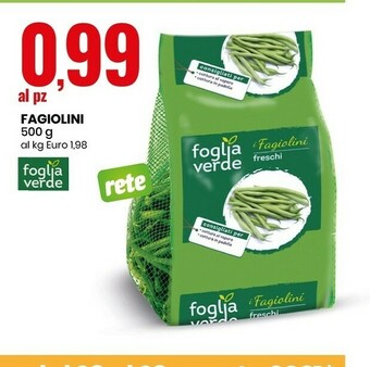 Foglia verde Fagiolini
