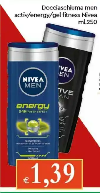 Galassia Nivea Docciaschiuma Men Activ/energy/gel Fitness offerta