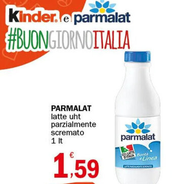 Crai PARMALAT latte uht parzialmente scremato 1 It offerta