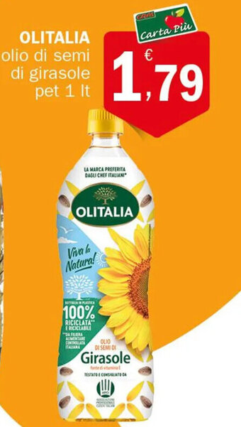 Crai OLITALIA olio di semi di girasole pet 1 It offerta
