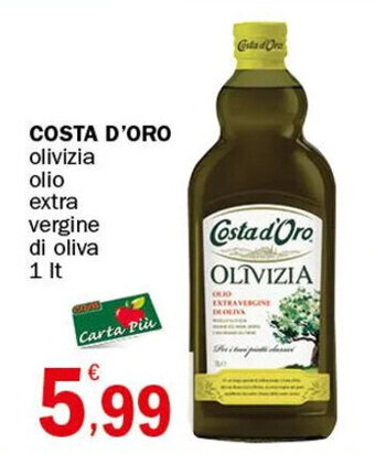 Crai COSTA D'ORO olivizia olio extra vergine di oliva 1 It offerta