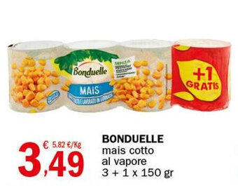 Crai BONDUELLE mais cotto al vapore 3+ 1 x 150 gr offerta