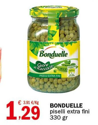 Crai BONDUELLE piselli extra fini 330 gr offerta