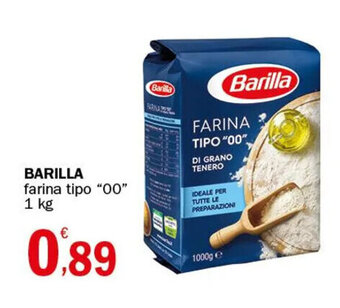 Crai BARILLA farina tipo "00" 1 kg offerta