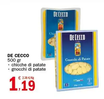 Crai DE CECCO 500 gr offerta
