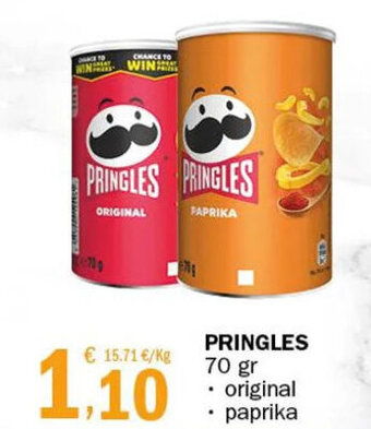 Crai PRINGLES 70 gr offerta