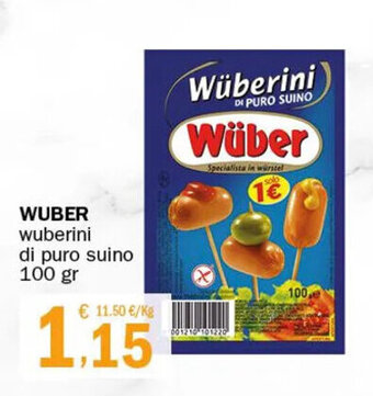 Crai WUBER wuberini di puro suino 100 gr offerta