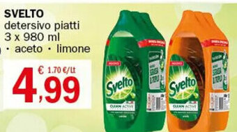 Crai SVELTO detersivo piatti 3 x 980 ml offerta