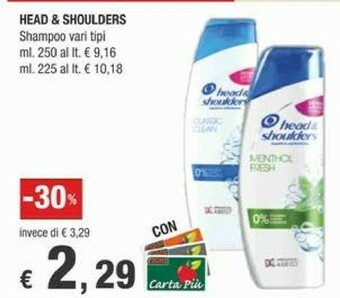 Crai Head & Shoulders Shampoo offerta