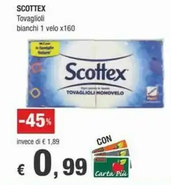 Crai Scottex Tovaglioli Bianchi offerta