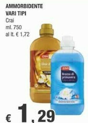 Crai Crai Ammorbidente Vari Tipi offerta