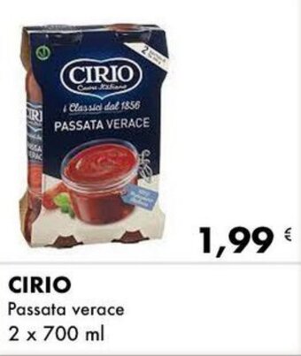 Iper Tosano CIRIO Passata verace 2 x 700 ml offerta