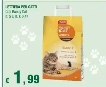 Crai Crai Lettiera Per Gatti Randy Cat offerta
