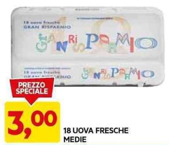 DPiù 18 UOVA FRESCHE MEDIE offerta