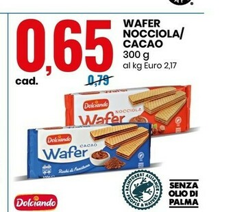 Eurospin Dolciando - Wafer Cacao 300 g(ml) offerta
