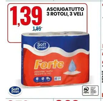 Eurospin Soft Dream Forte Asciugatutto offerta