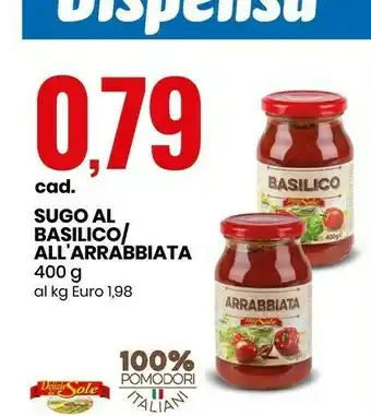 Eurospin Delizie Dal Sole - Sugo Al Basilico 400 G(ml) offerta
