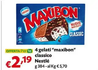 Pam Nestlè 4 Gelati Maxibon Classico offerta